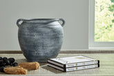 Tampa Furniture Outlet Lutz - Ashley Furniture - Meadie Vase - Vase / Distressed Blue - A2000628
